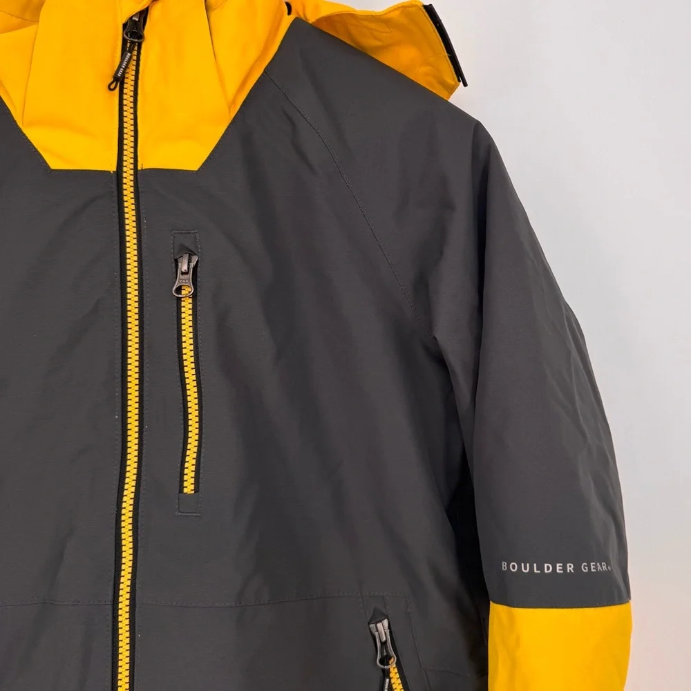 Boulder Gear Youth Verve Jacket Yellow & Gray Size‎ Large Winter Ski Snowboard
